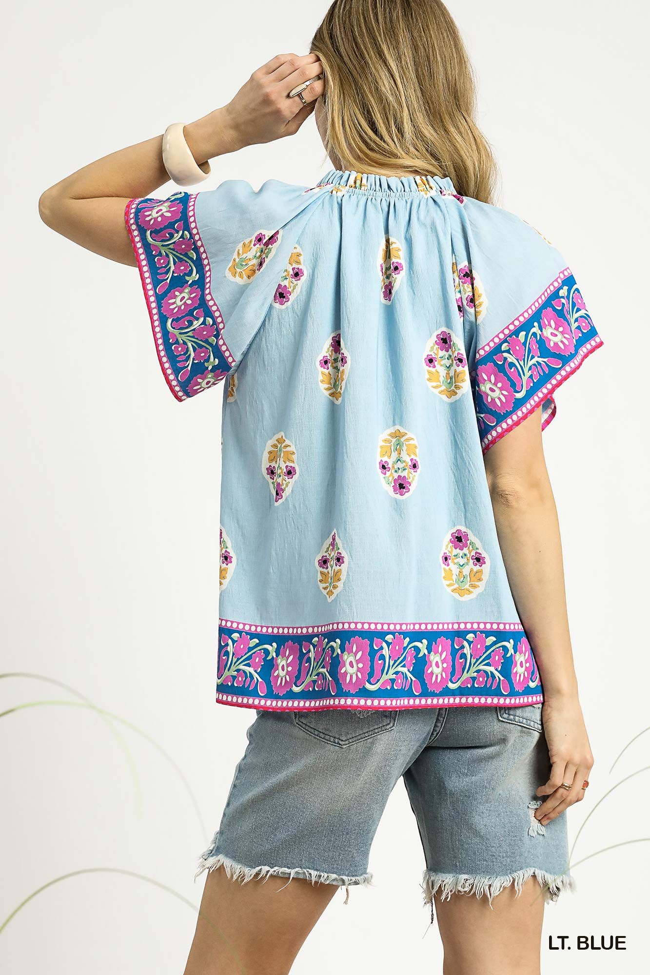 K0169 Boho Bloom Border Top