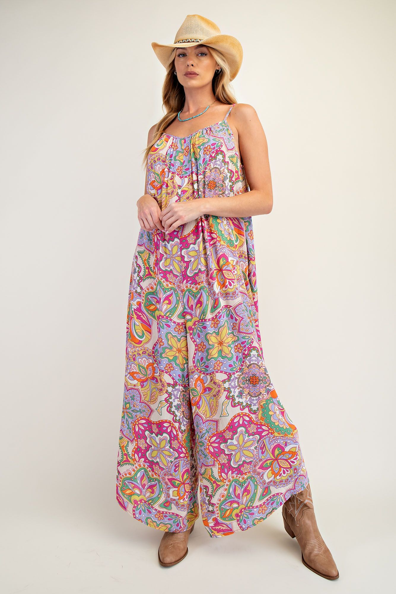 EB41328B Printed Jumpsuit