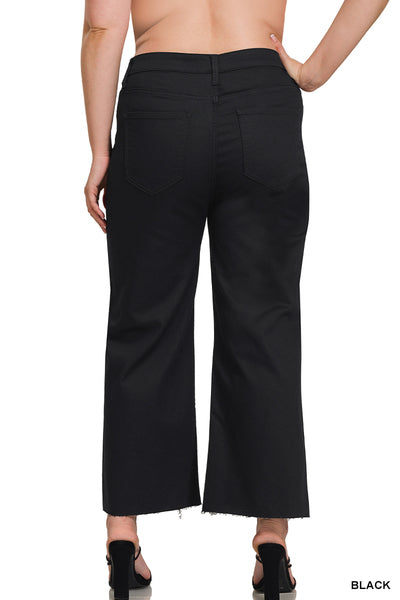 DOP-1617X5 Curvy High Rise Cropped Colored Pants