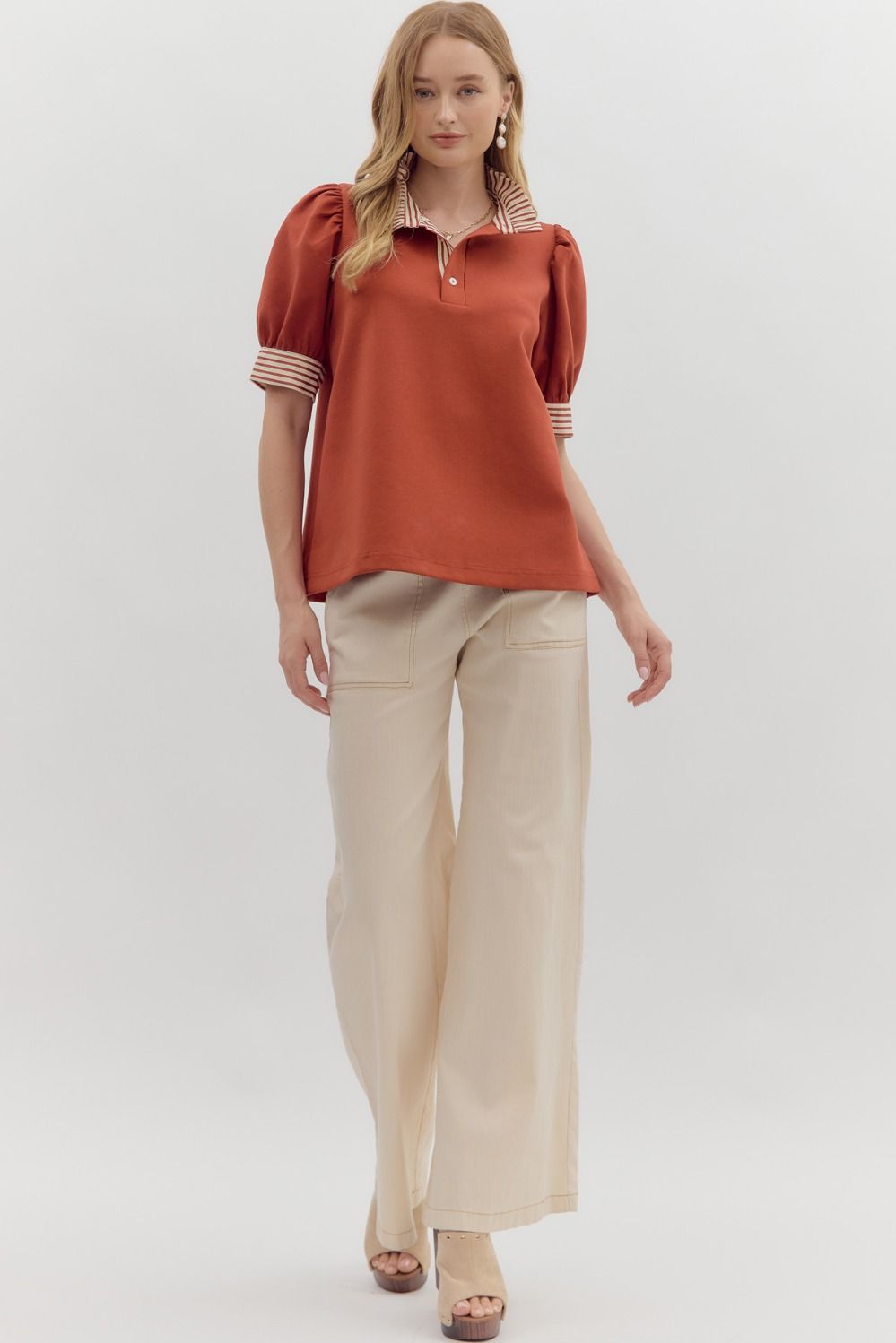 T28071P Curvy Solid Knit Top