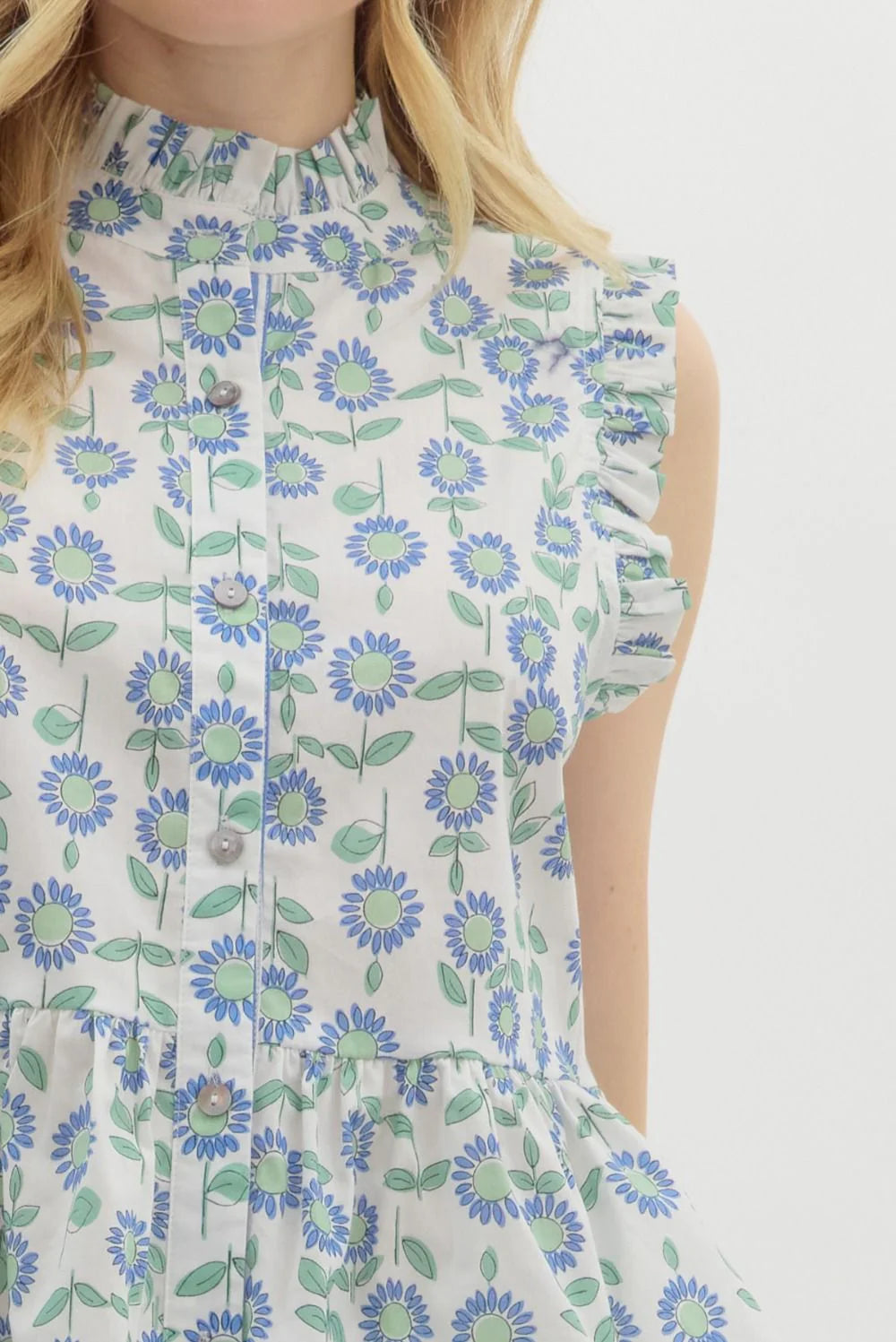 T26477 Floral Sleeveless Top