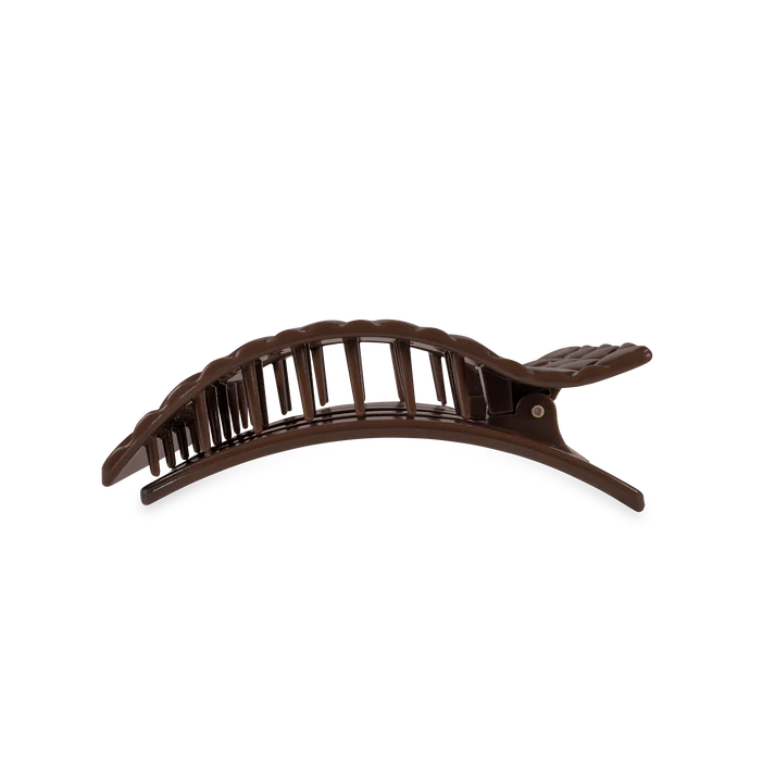 TELETIES Medium Quilted Flat Rectangle Hair Clip