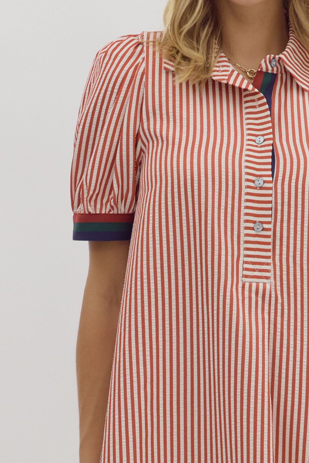 D25817 Stripe Pattern Dress