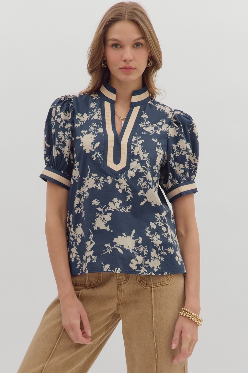 T27980 Floral Print Top