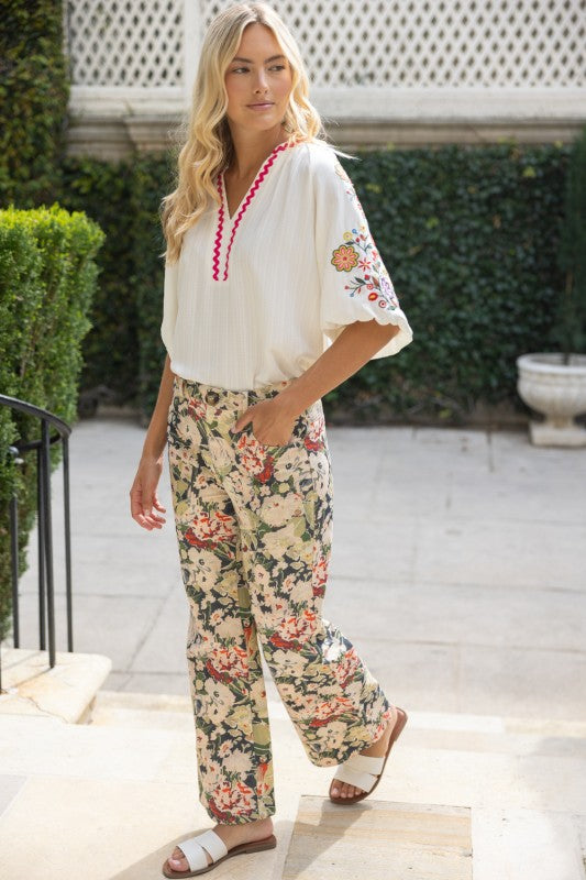 36862 Floral Print Pants
