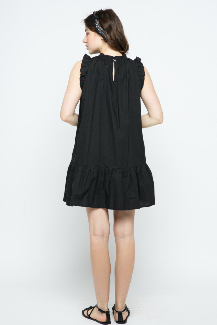 MDR9157 Shirred Cap Sleeve Dress