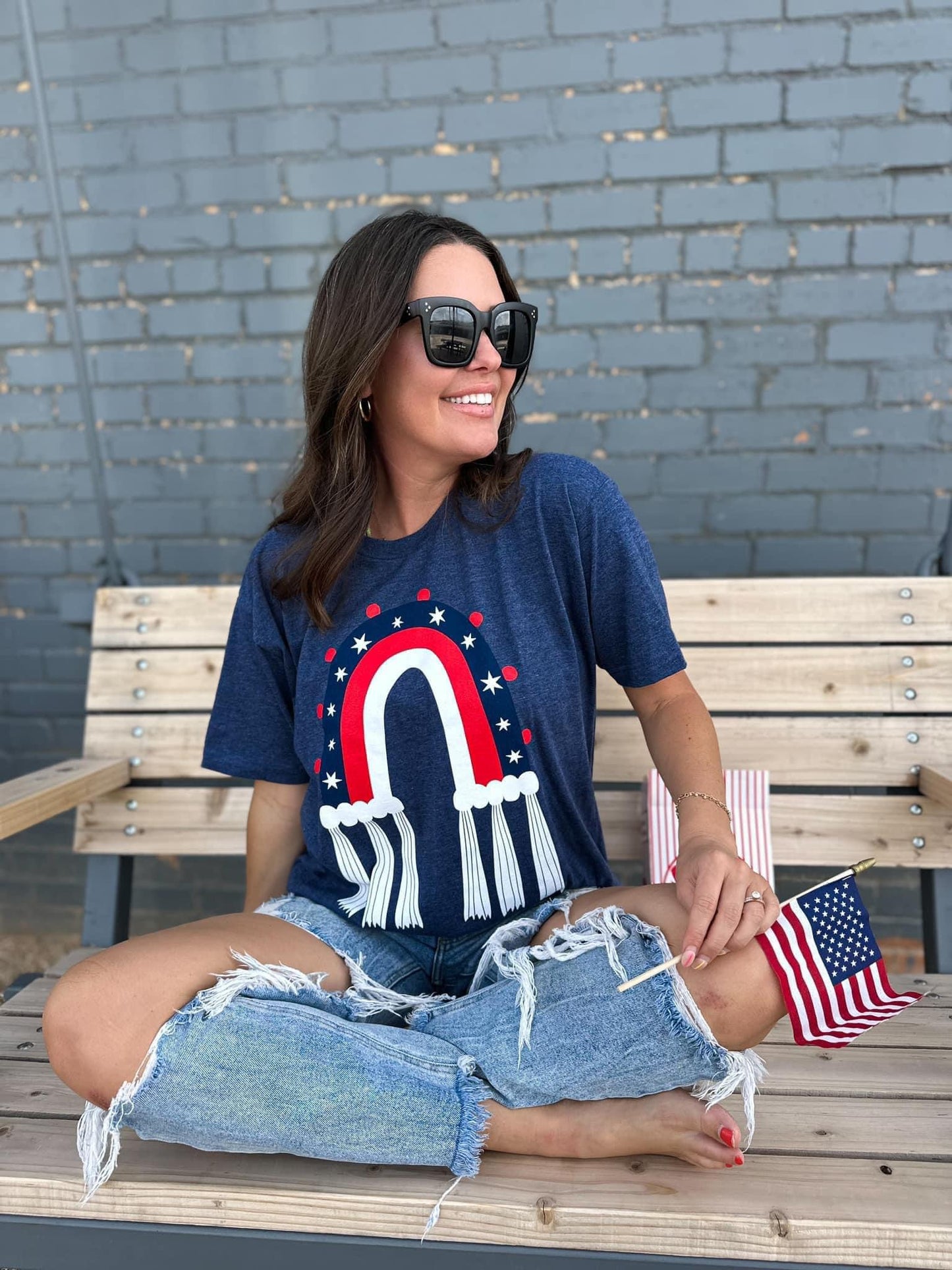 Rainbow USA T-shirt