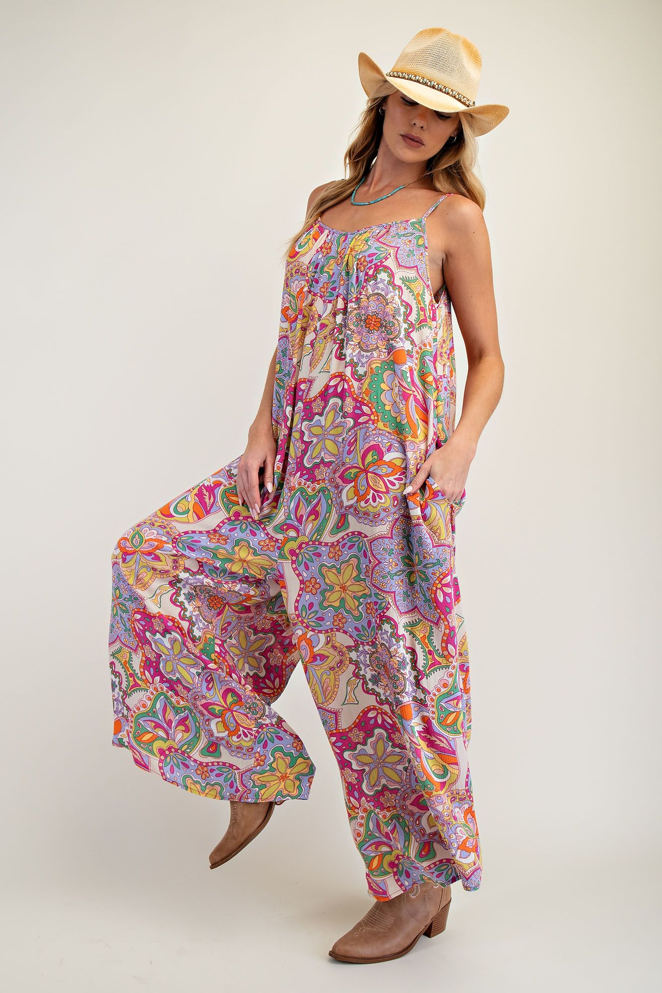 EB41328B Printed Jumpsuit