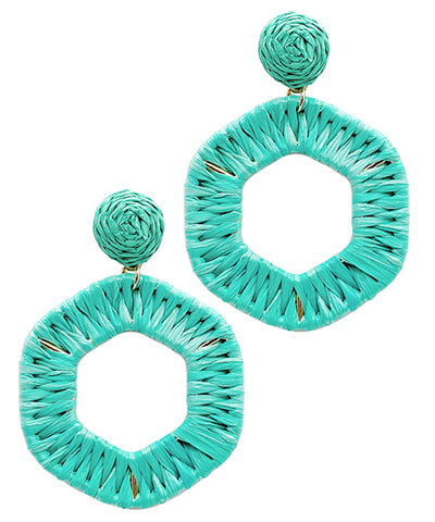 EP48593 Wrapped Raffia Earrings