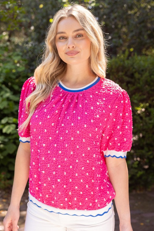 36745 Crinkle Dotted Top