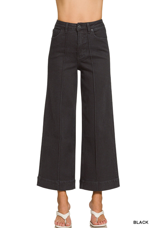DYP-9558BB Wide Leg Pintuck Jeans