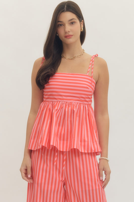 T30506 Striped Sleeveless Top