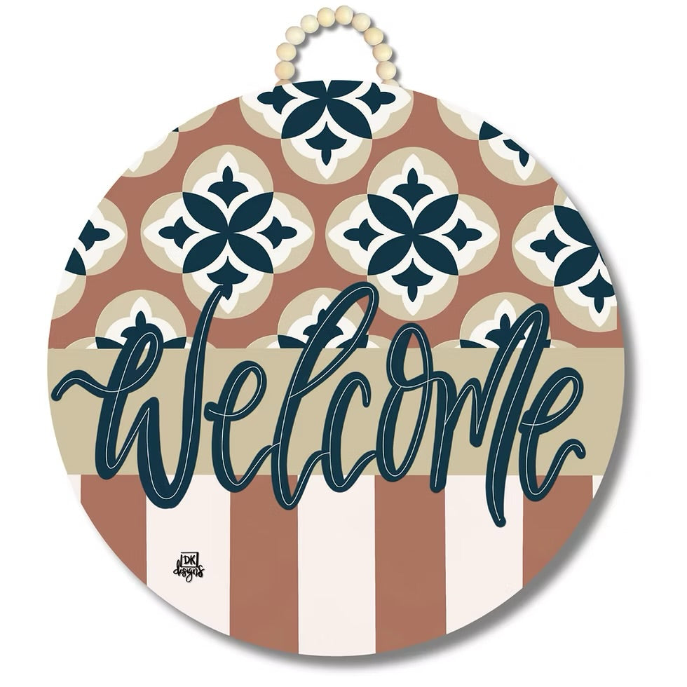 Chica Mocha Welcome Door Hanger