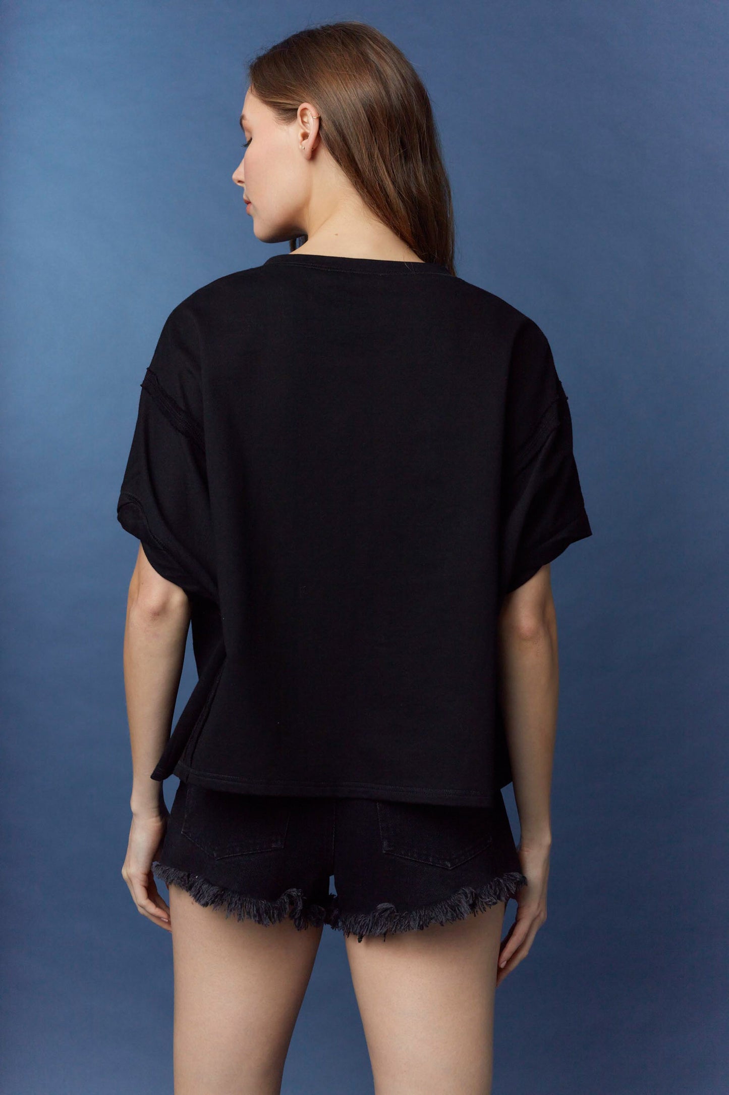 IKT300005-02 Georgia Oversized Cropped Tee