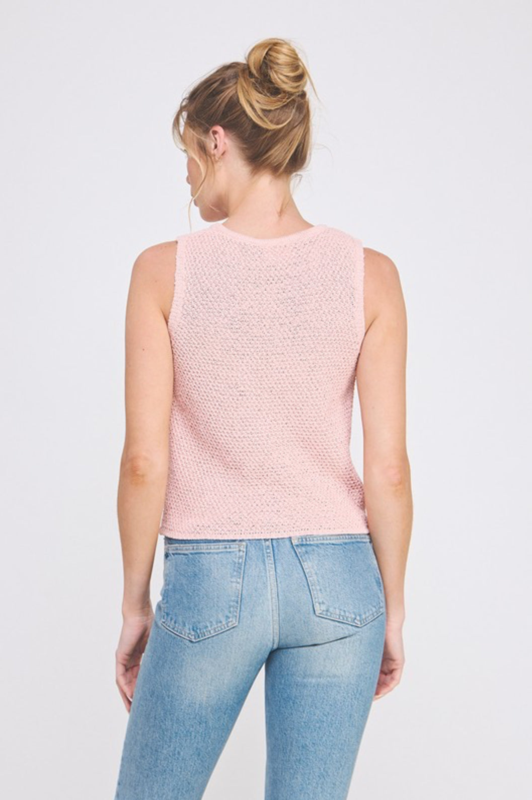 ATS9201 Subtle Shimmer Crochet Tank