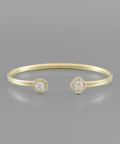 B1084 CZ Clover Cuff