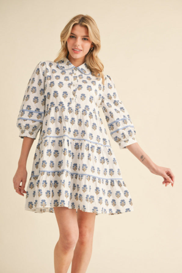 H12171 Floral Print Dress