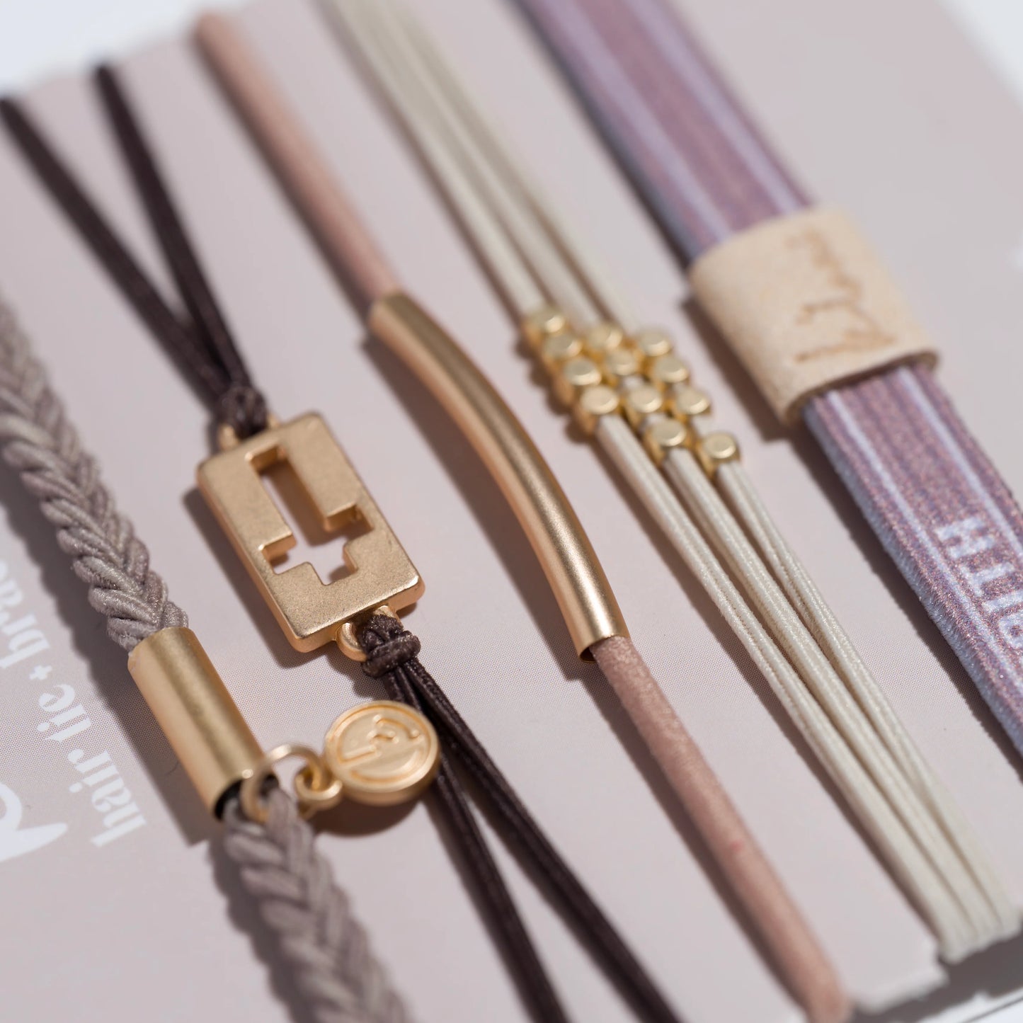 Faith Hair Tie + Bracelet Set