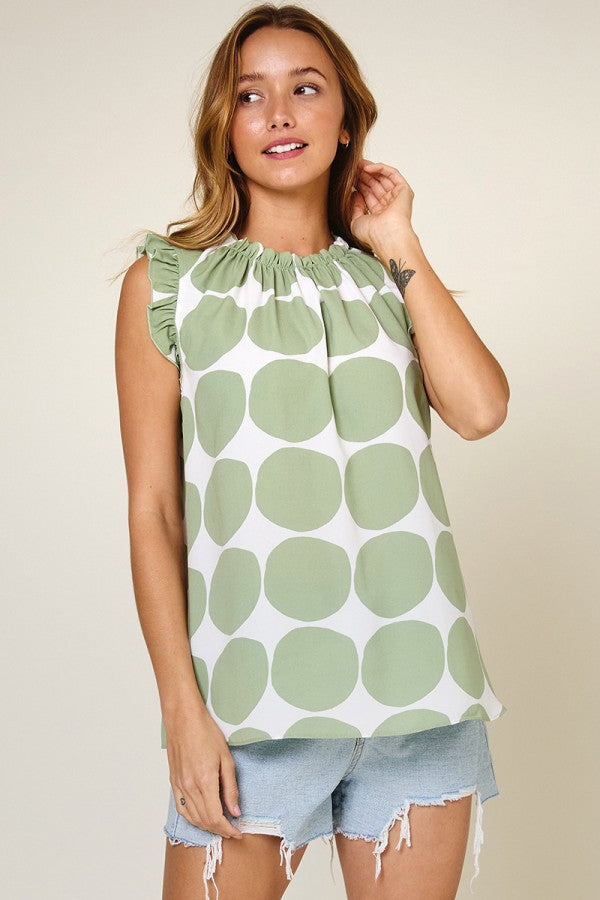 TT3612PC Polka Dot Top