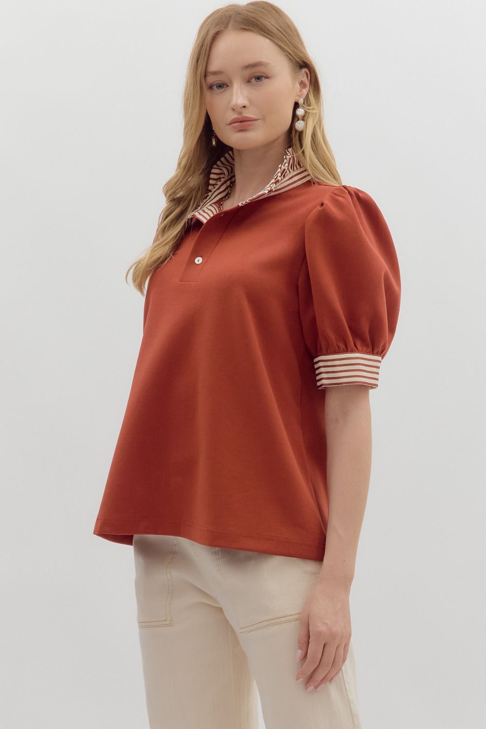 T28071P Curvy Solid Knit Top