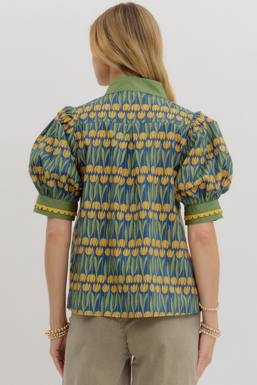 T27653 Floral Pattern Top