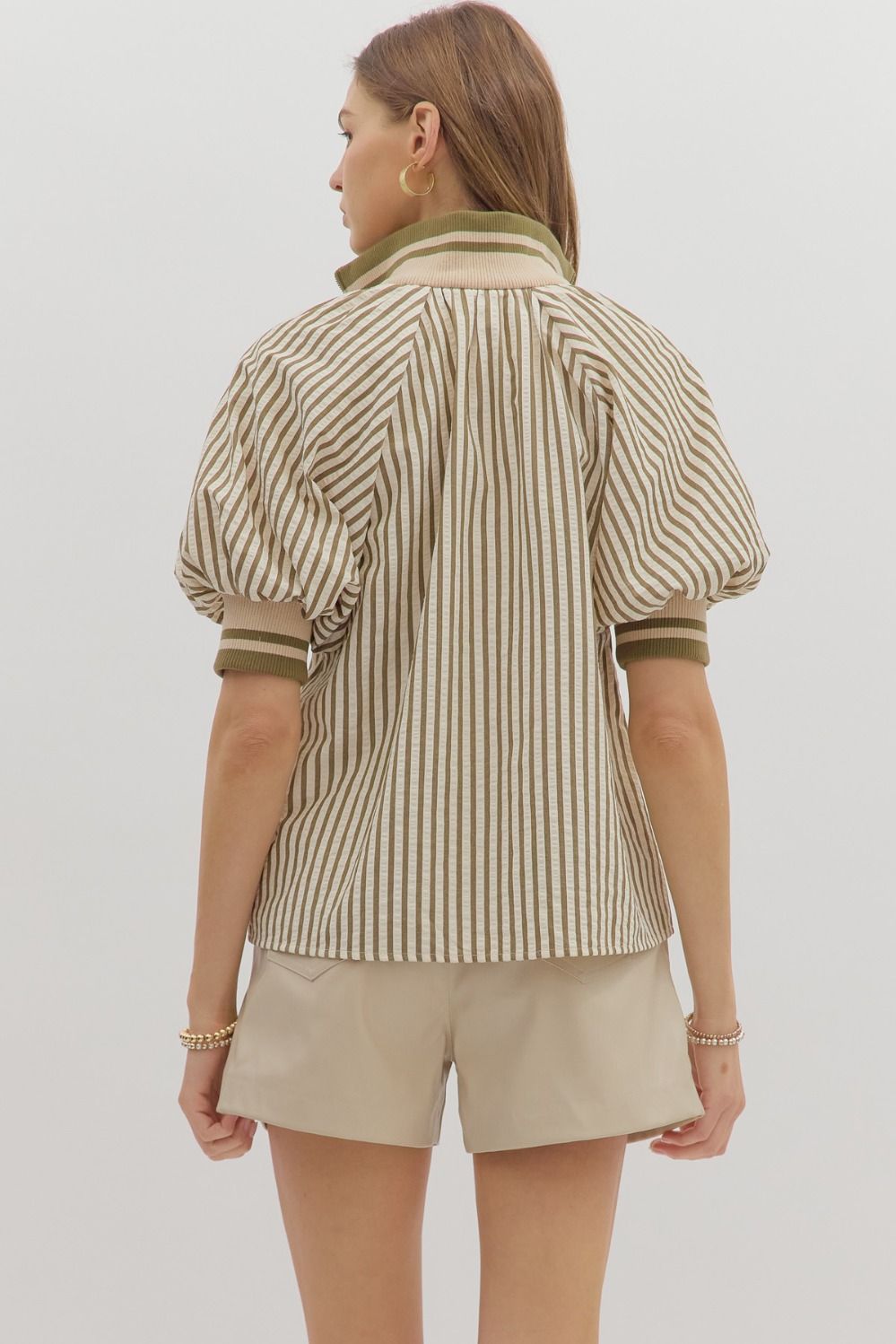 T28130 Stripe Pattern Top