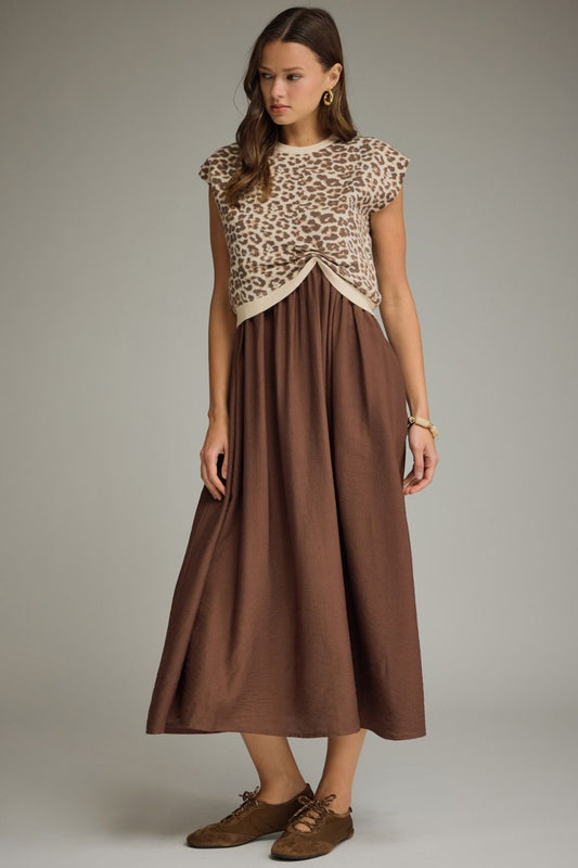 D31960 Layered Midi Dress