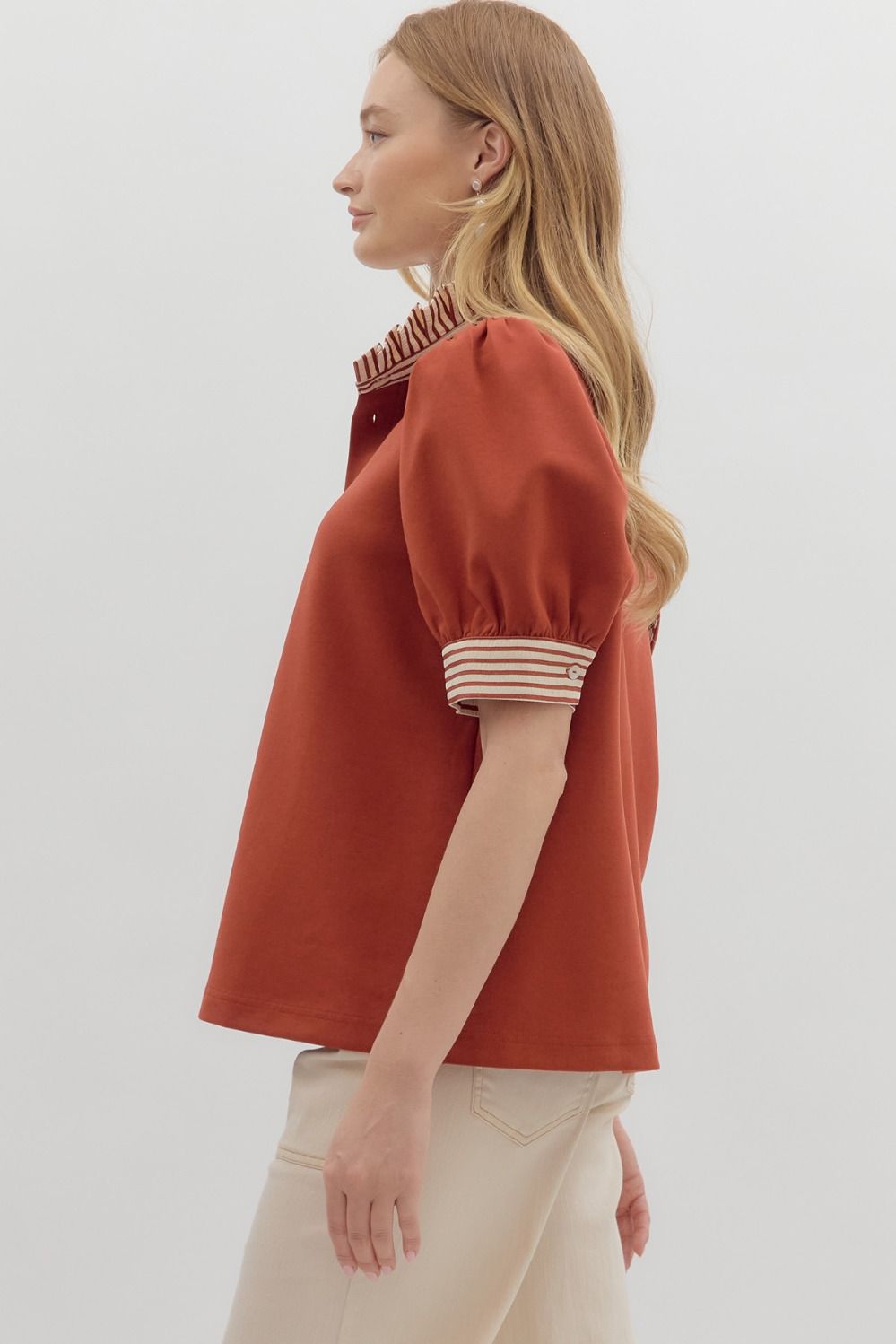 T28071P Curvy Solid Knit Top
