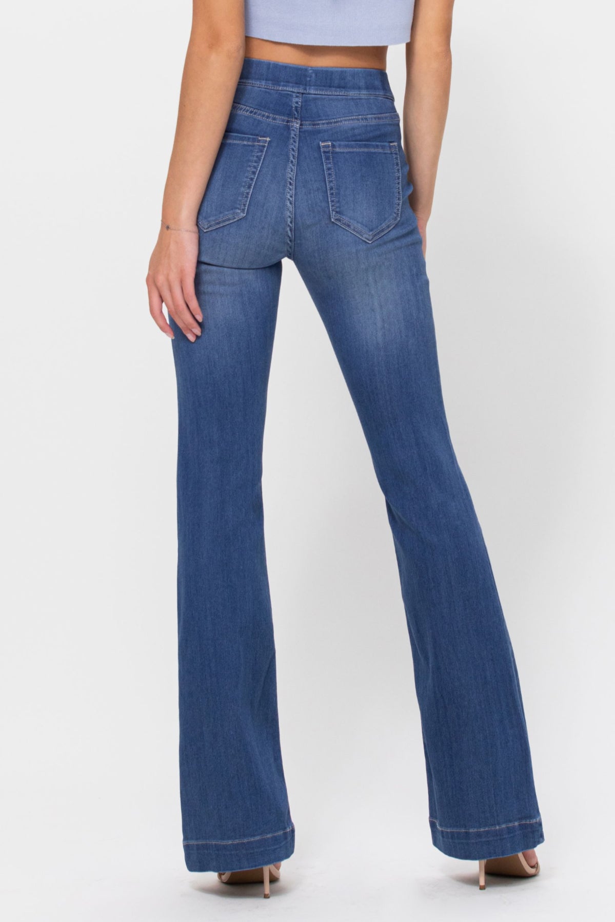 AB36651M Mid Rise Flare Jeggings