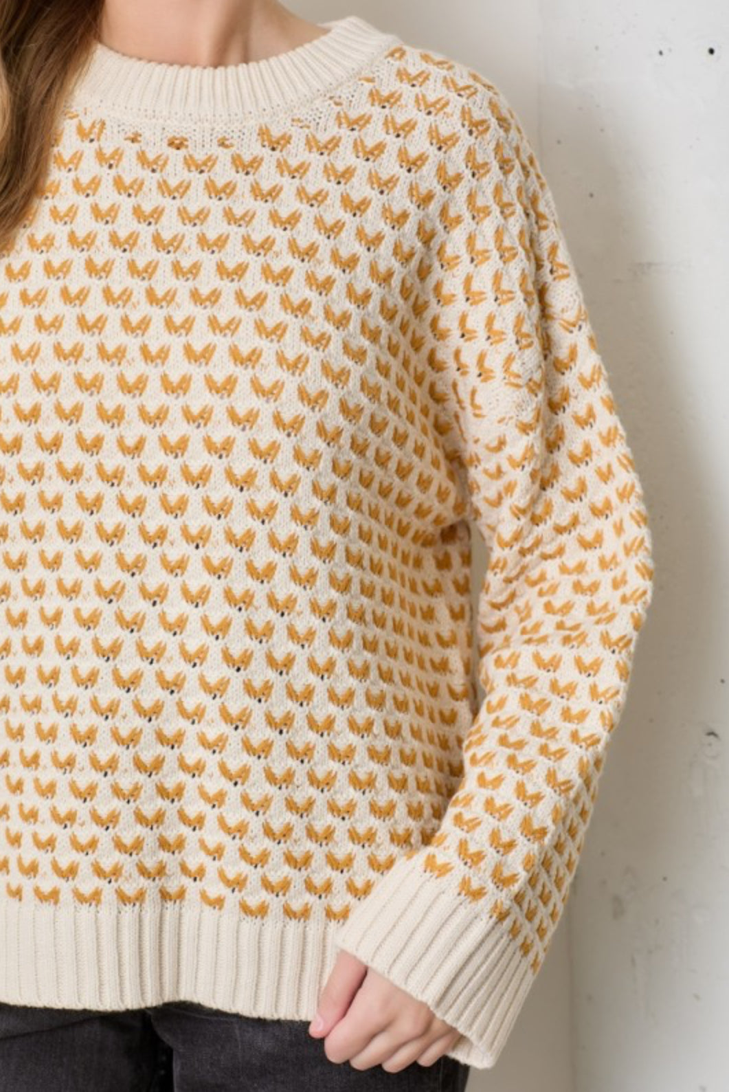 PSW3304 Two Color Way Sweater