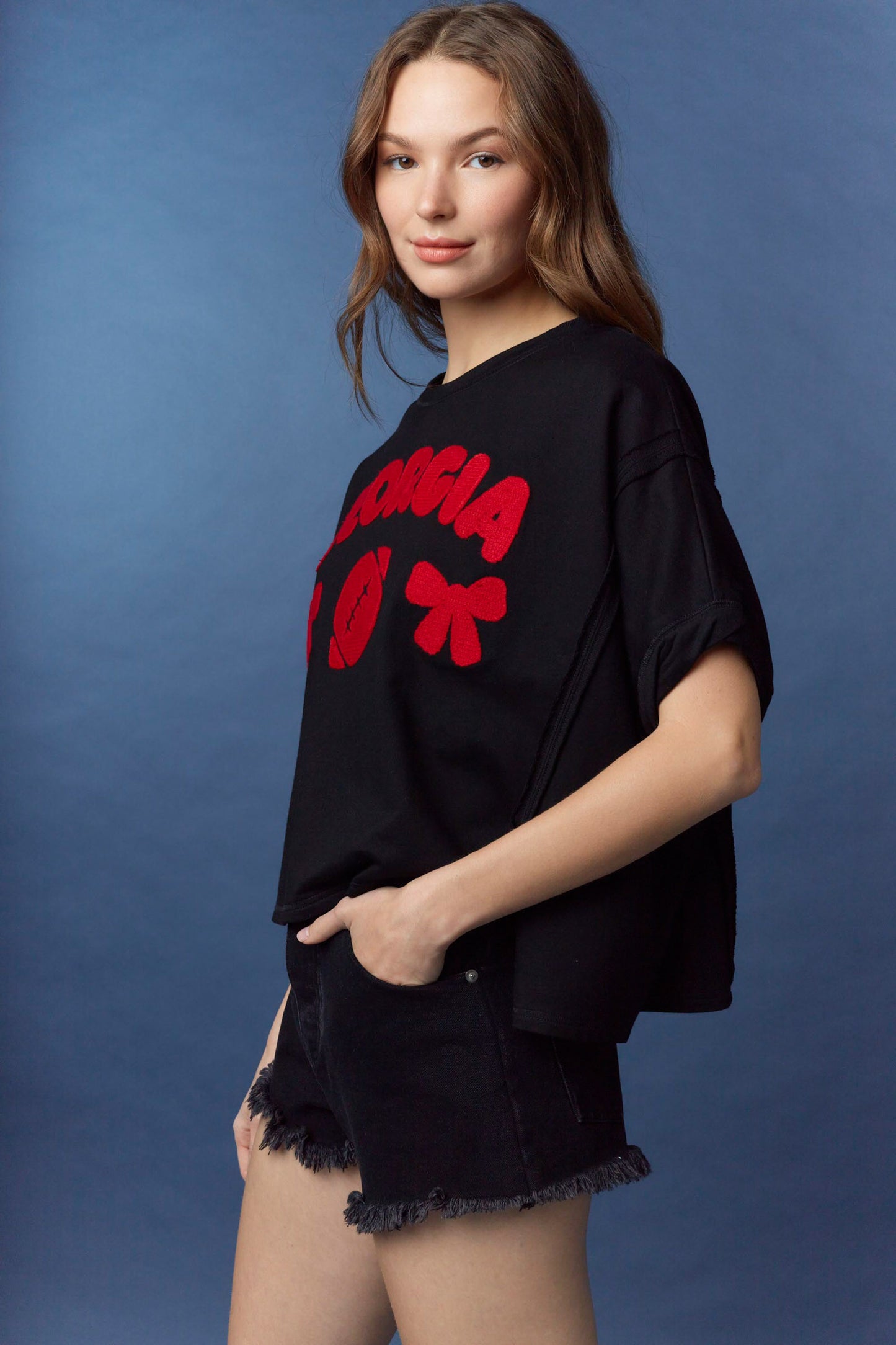 IKT300005-02 Georgia Oversized Cropped Tee
