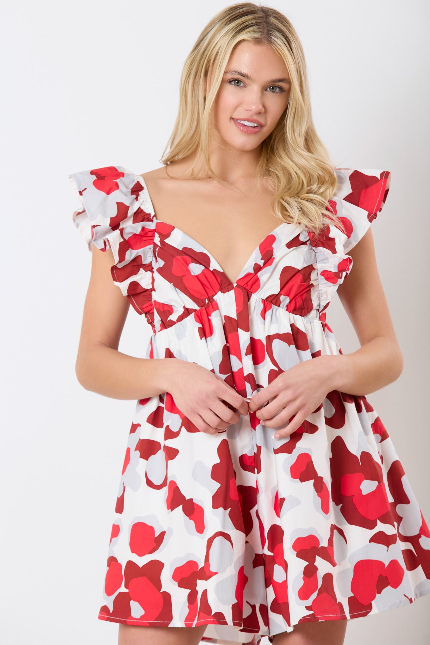 IR38980-03 Poplin Floral Printed Romper