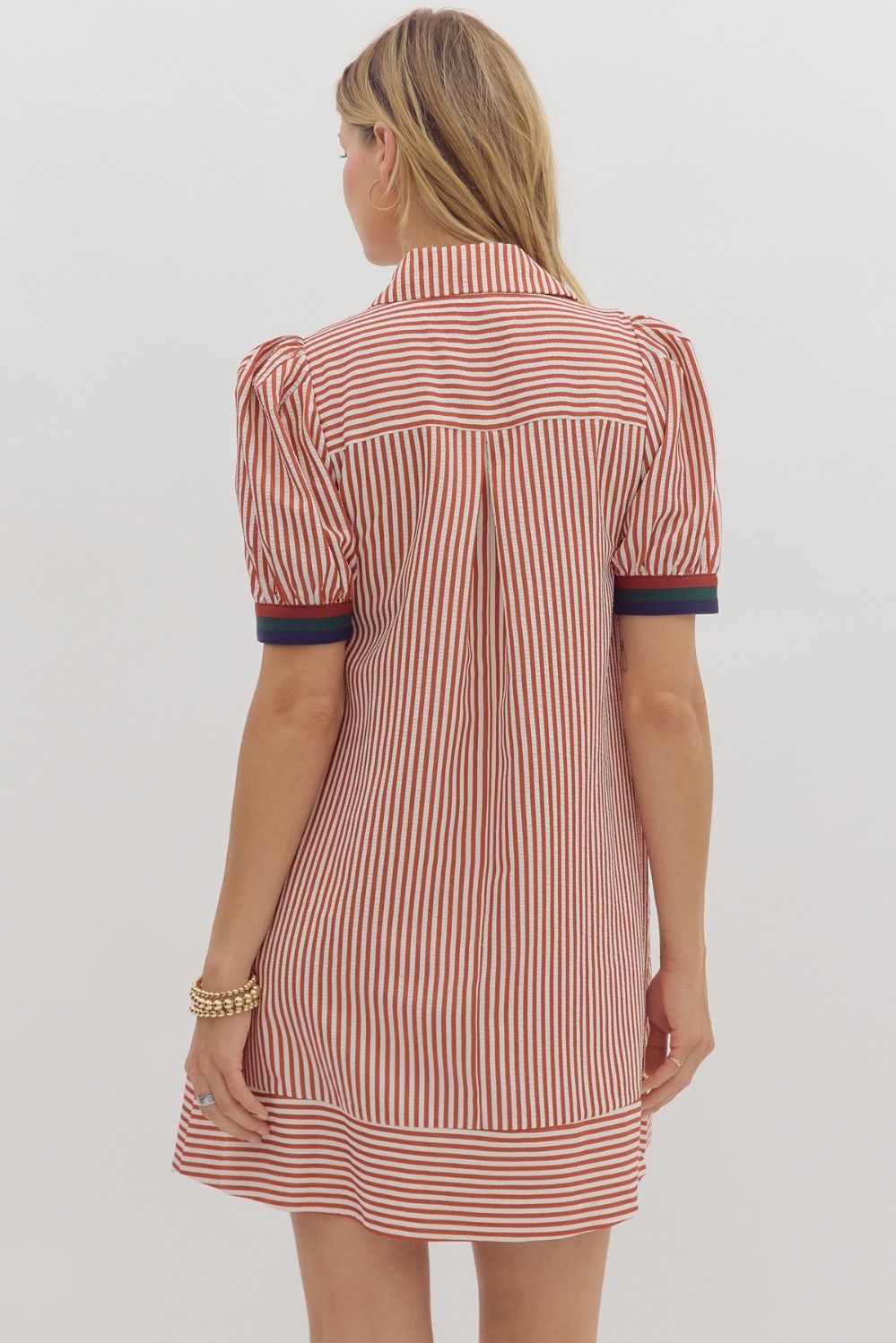 D25817 Stripe Pattern Dress