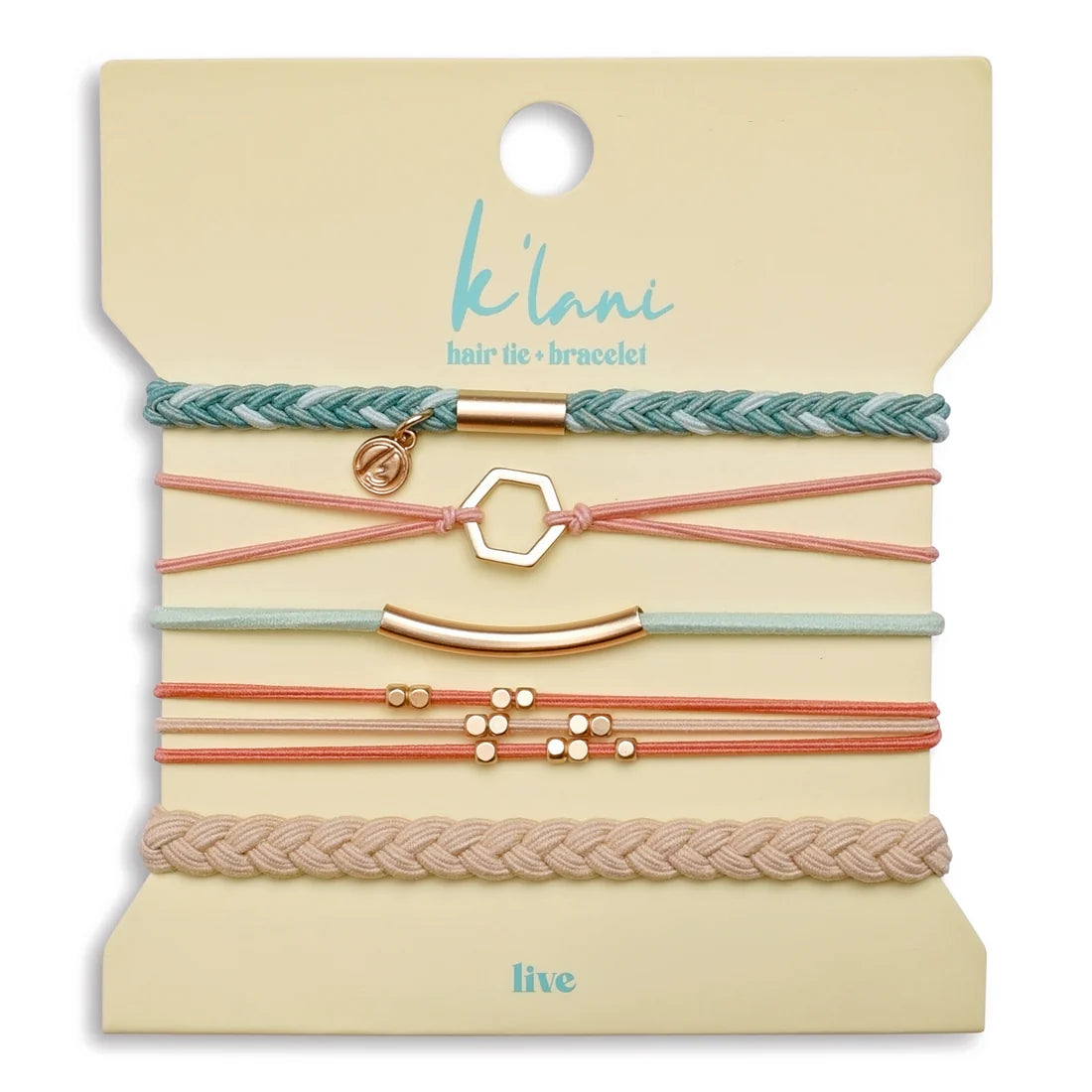 Live Hair Tie + Bracelet Set