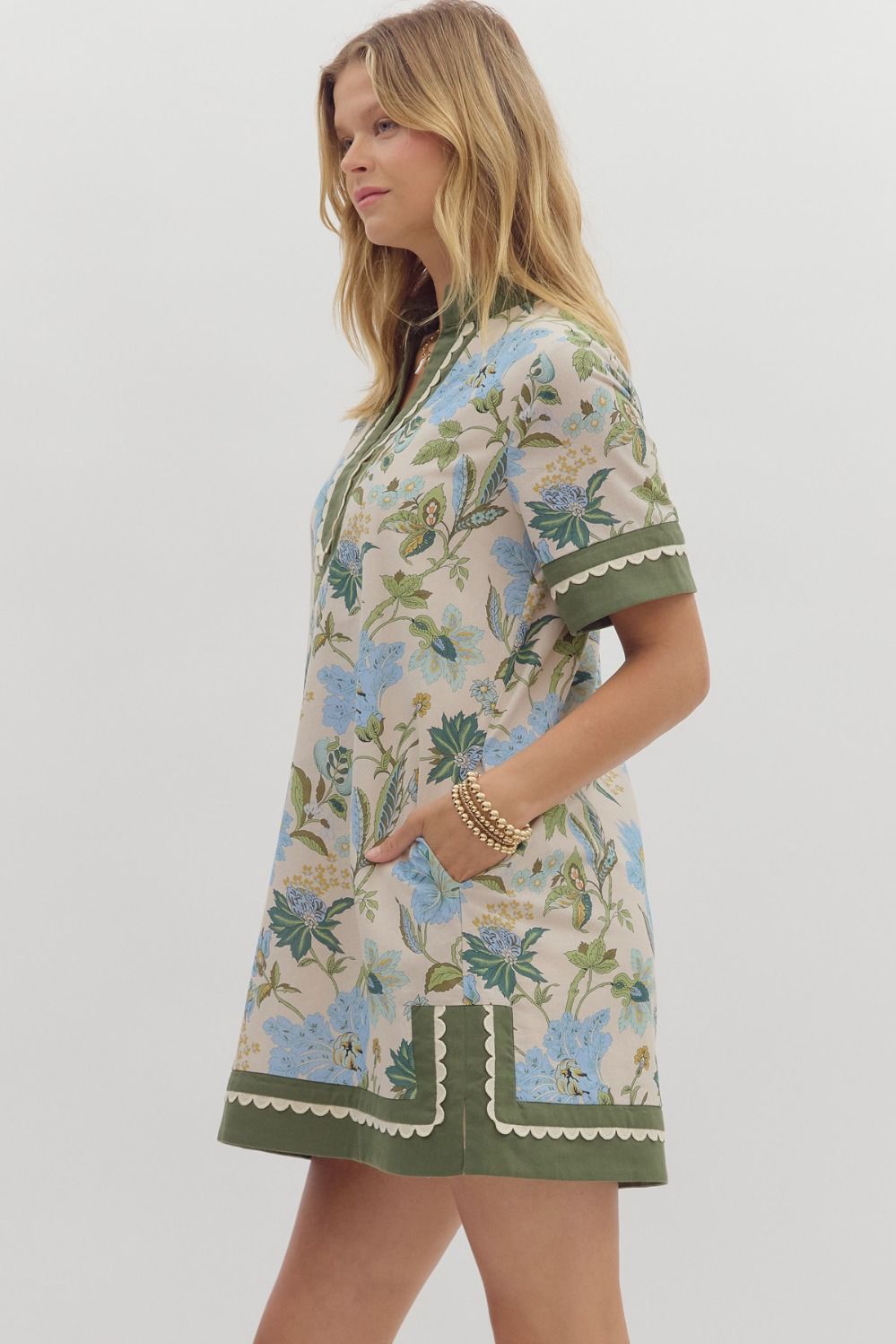 D27946 Floral Print Mini Dress