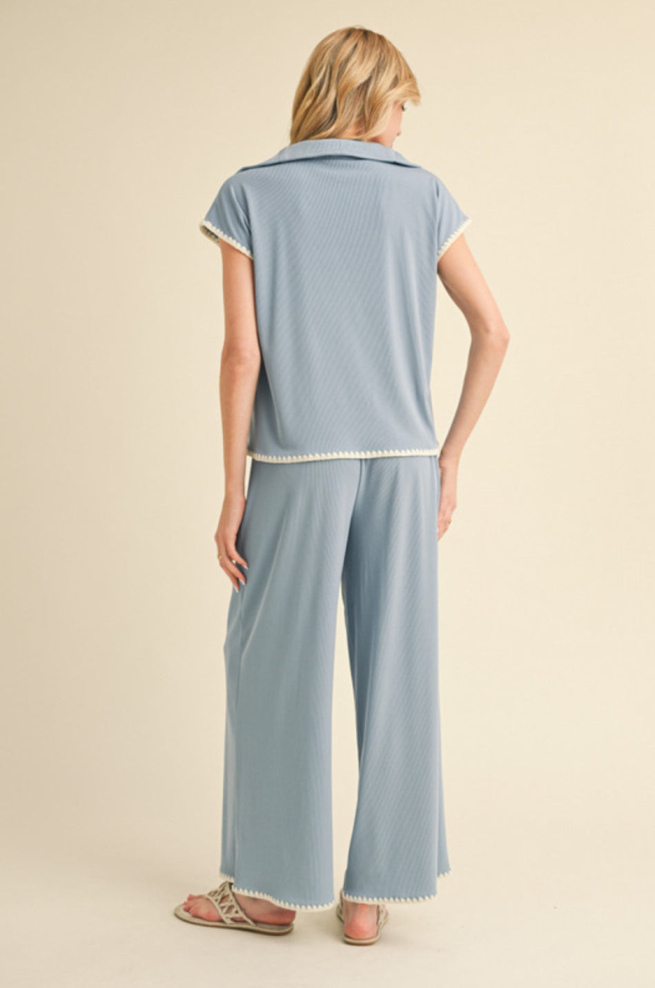 H12170-SET Textured Loungewear Set