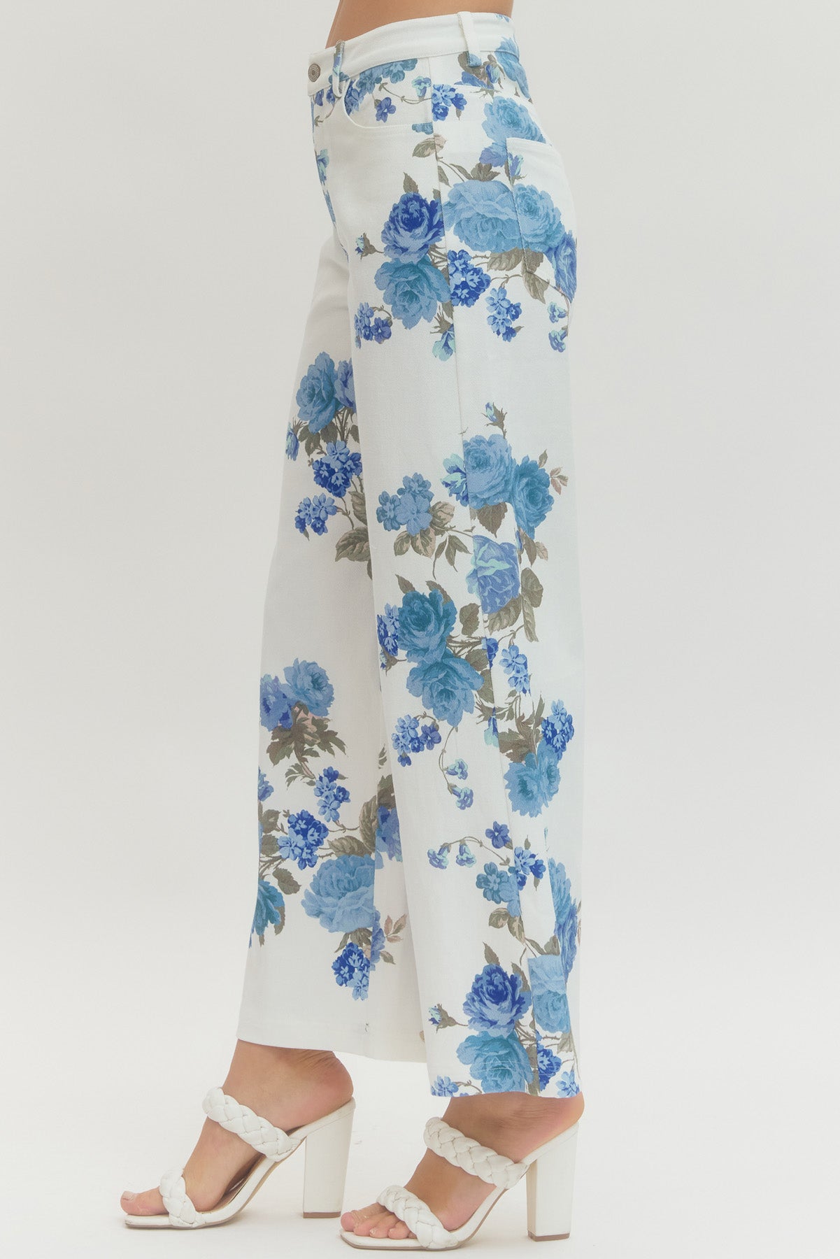 P29231 Floral Wide Leg Pants