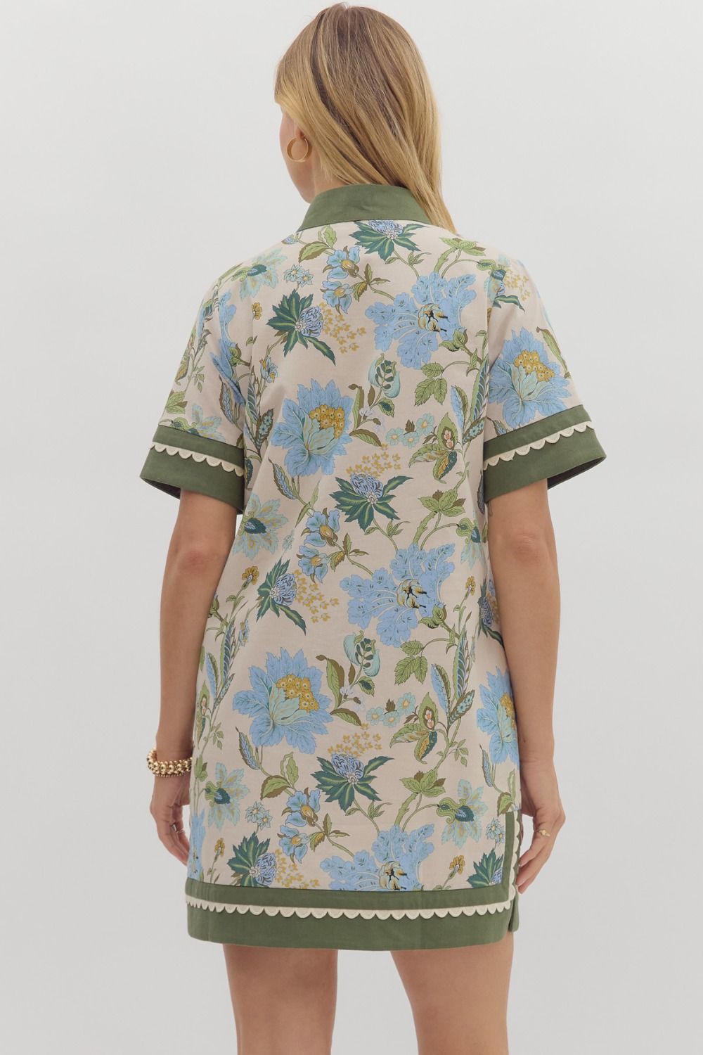 D27946 Floral Print Mini Dress