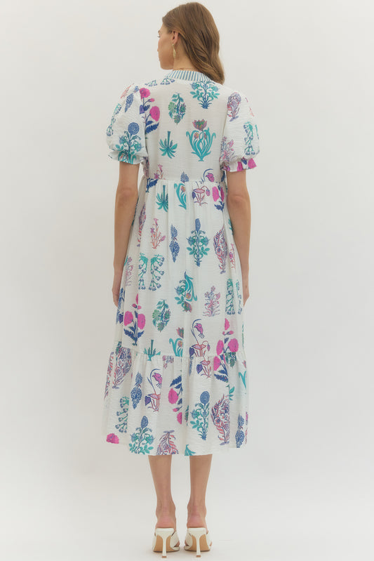 D29965 Tropical Printed Dress