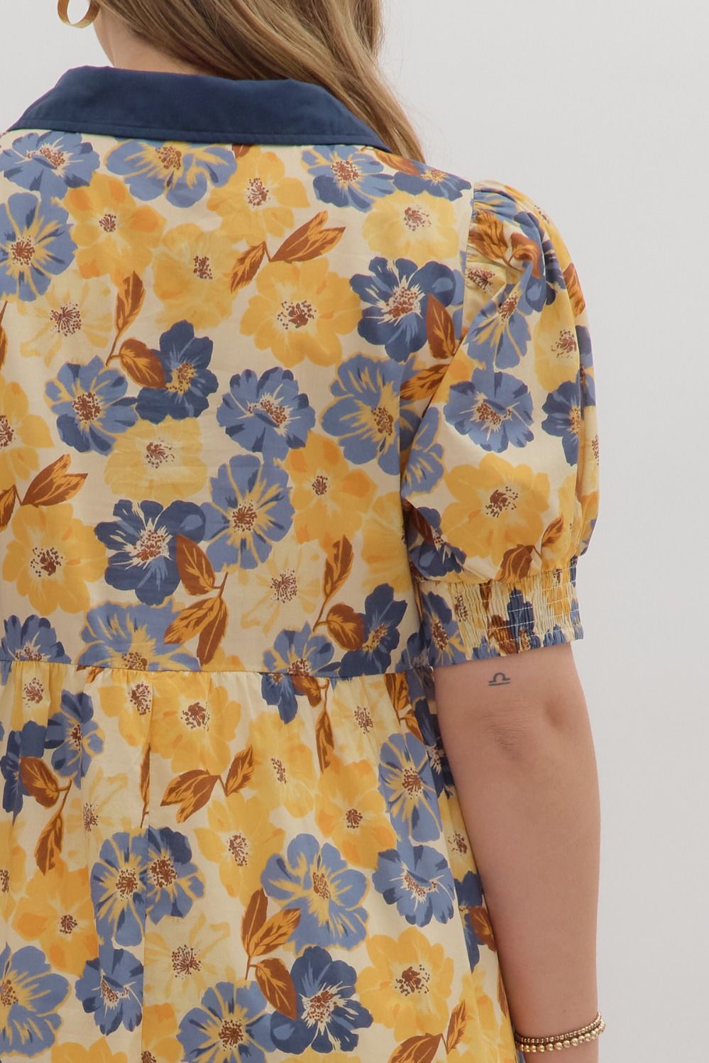 D27476P Curvy Floral Print Dress