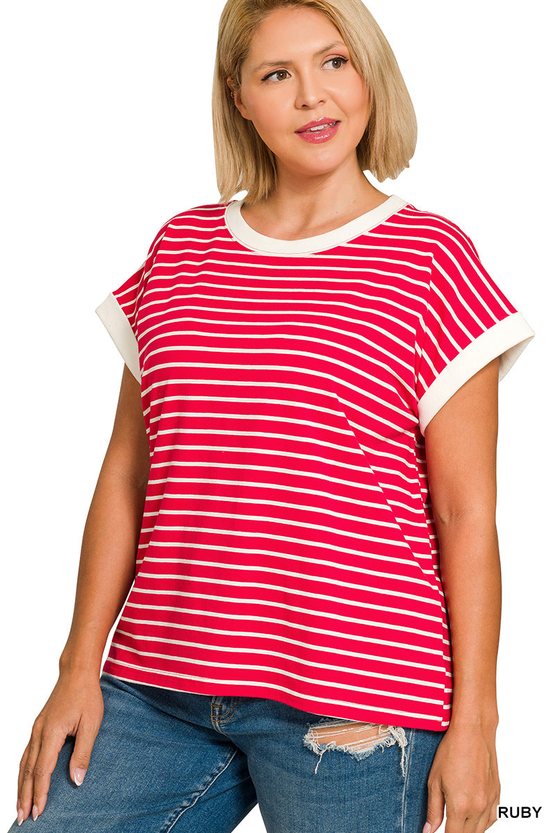 CT-3534X5 Curvy Stripe Tee