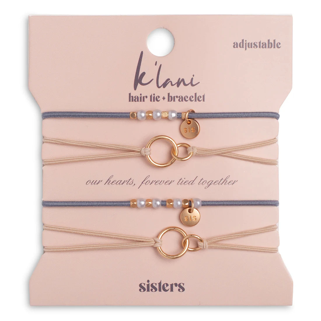 Sisters Hair Tie + Bracelet Set