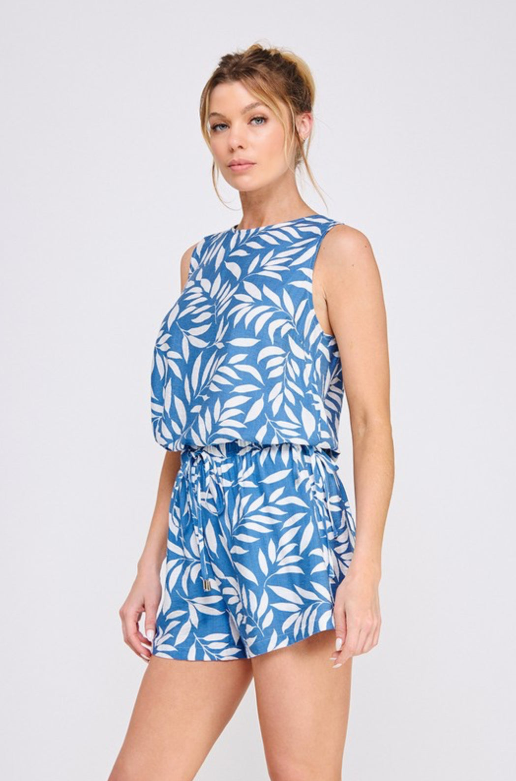 ATP92623 Printed Woven Tank and Shorts Set