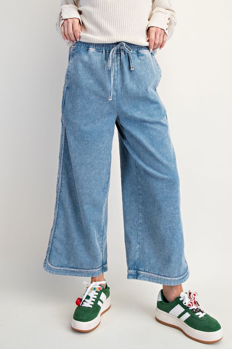 EB56754 Mineral Washed Denim Pants