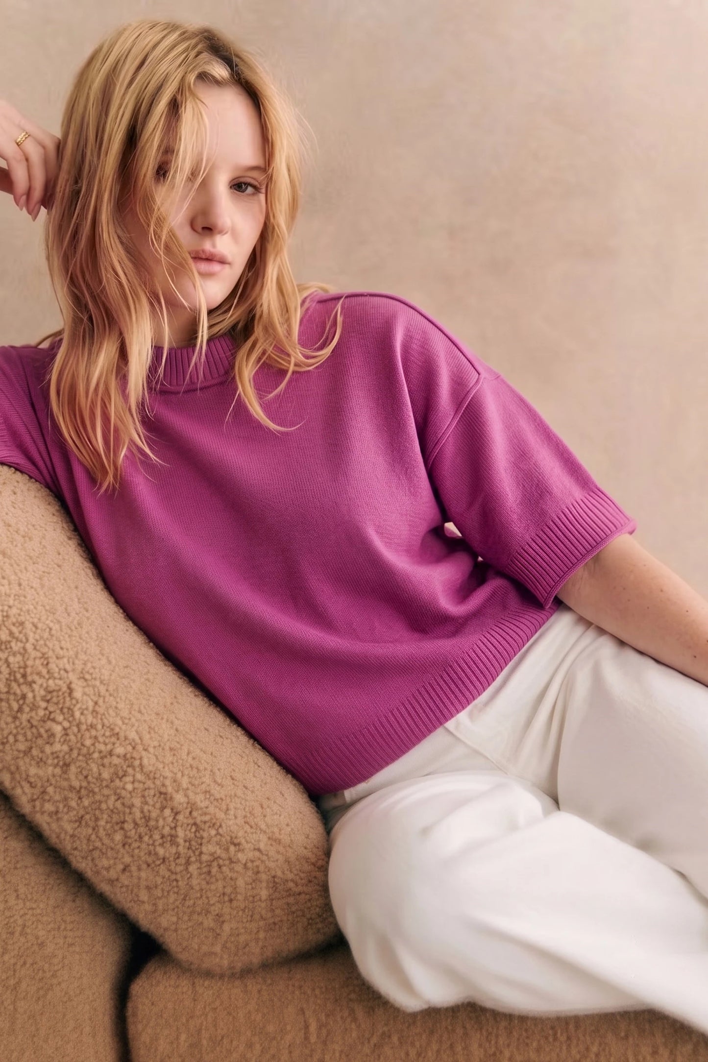SW8221 Elbow Length Sweater Top