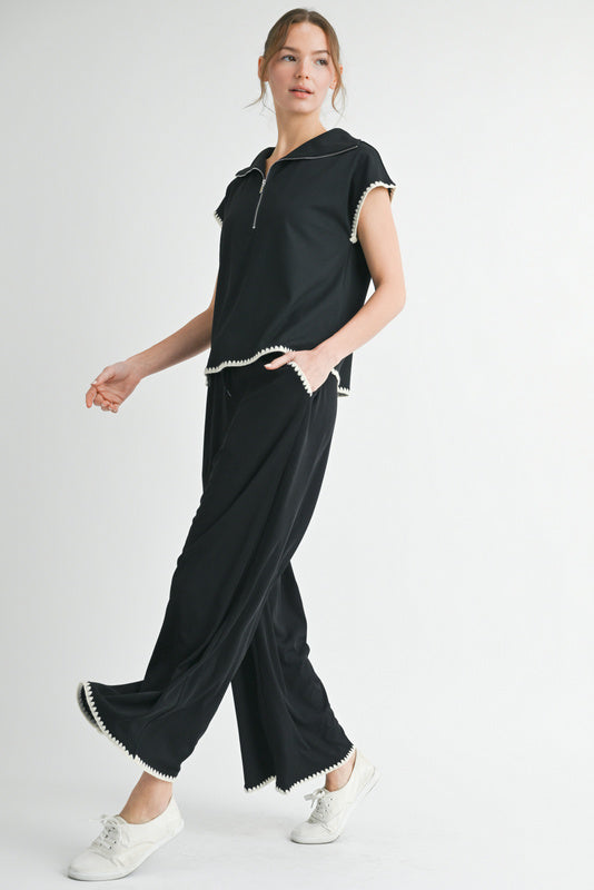 H12170-SET Textured Loungewear Set