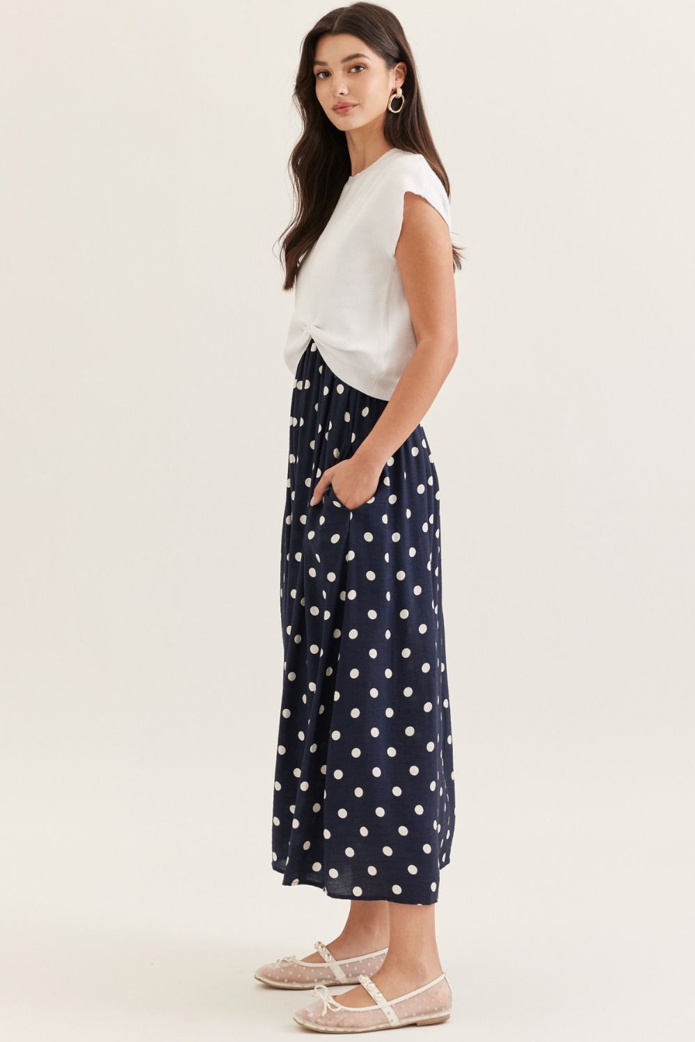 D31521 Layered Polka Dot Dress Set