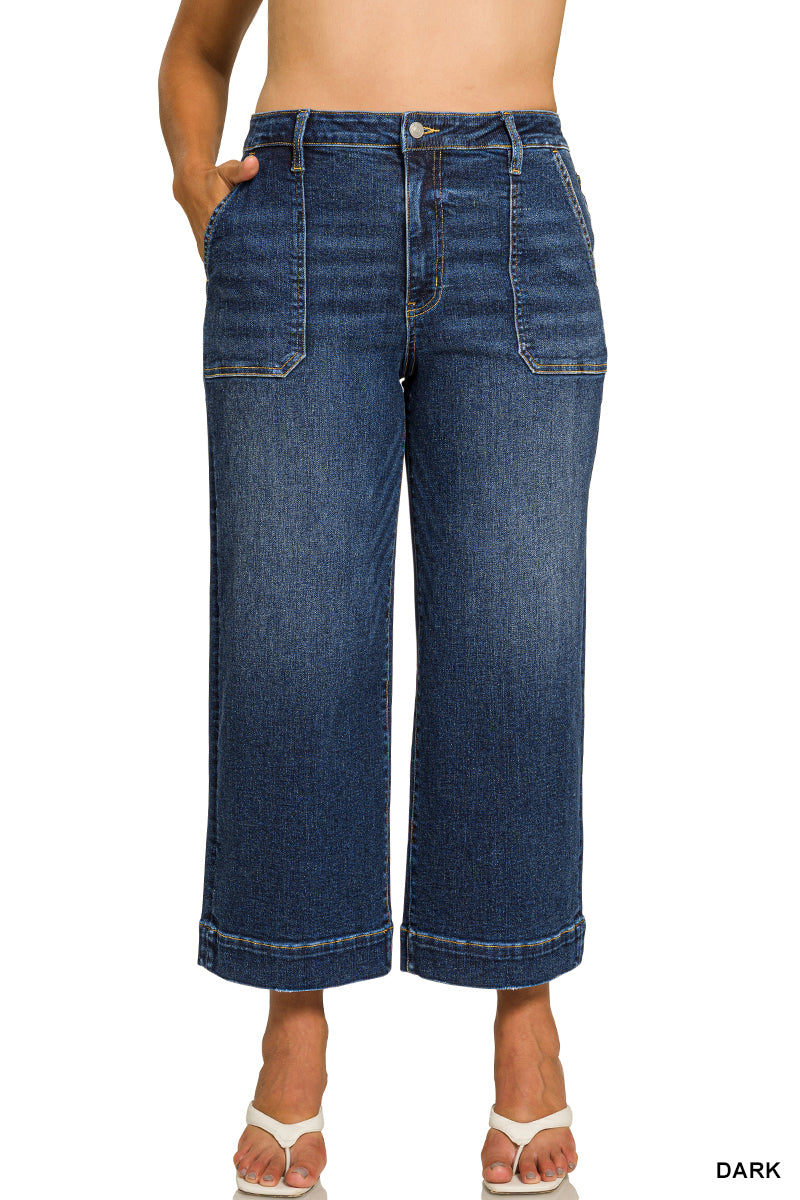 DYP-9560DDX Curvy Utility Pocket Cropped Jeans