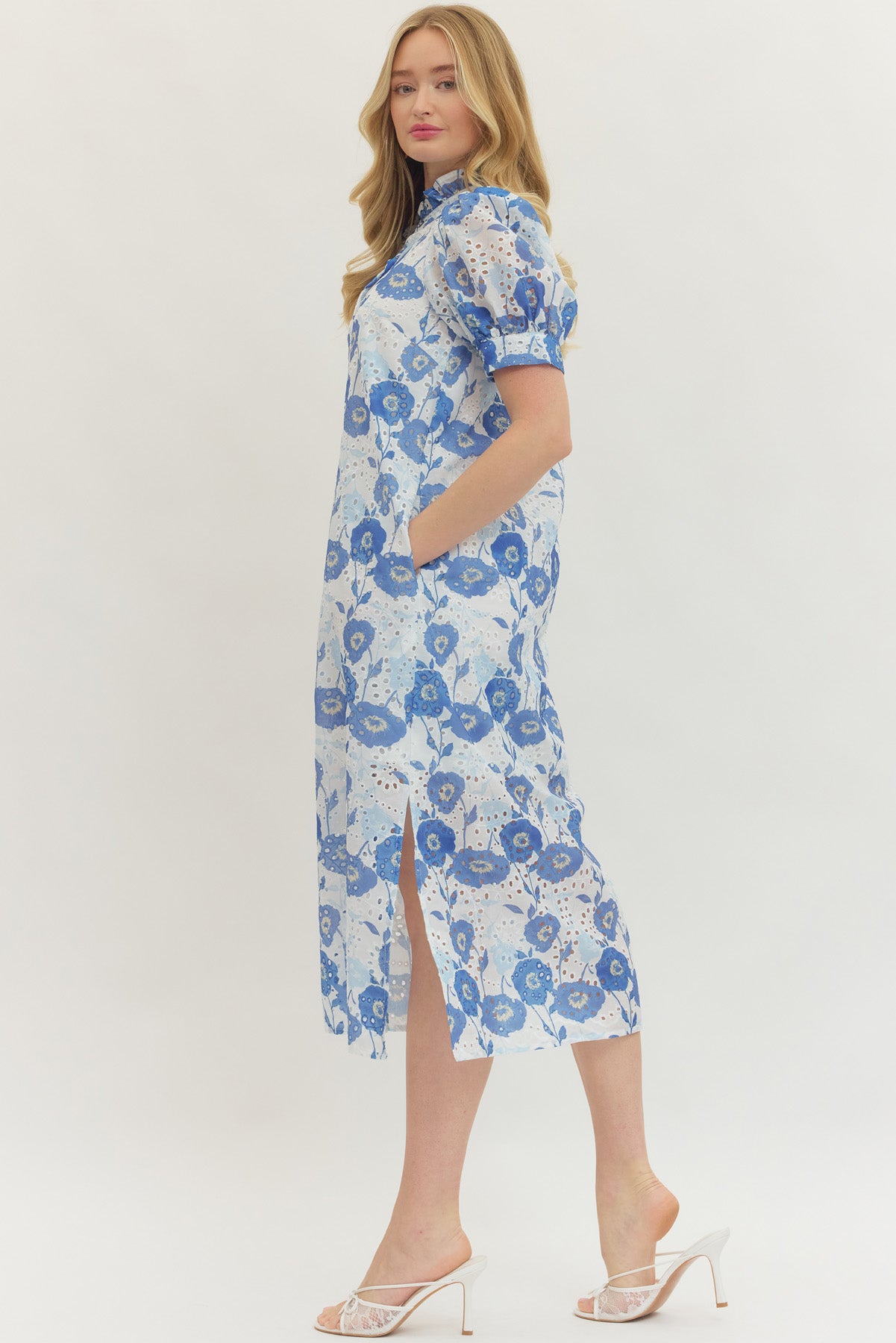 D30775 Floral Midi Dress