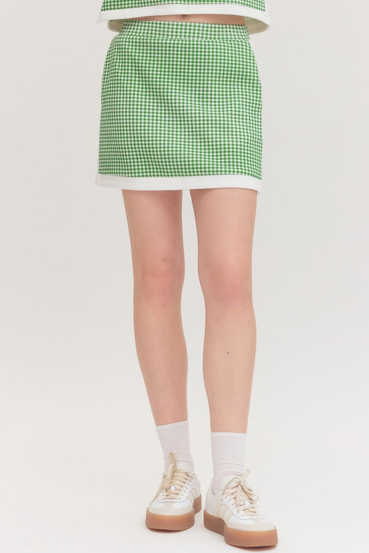 S31709 Gingham Mini Skirt